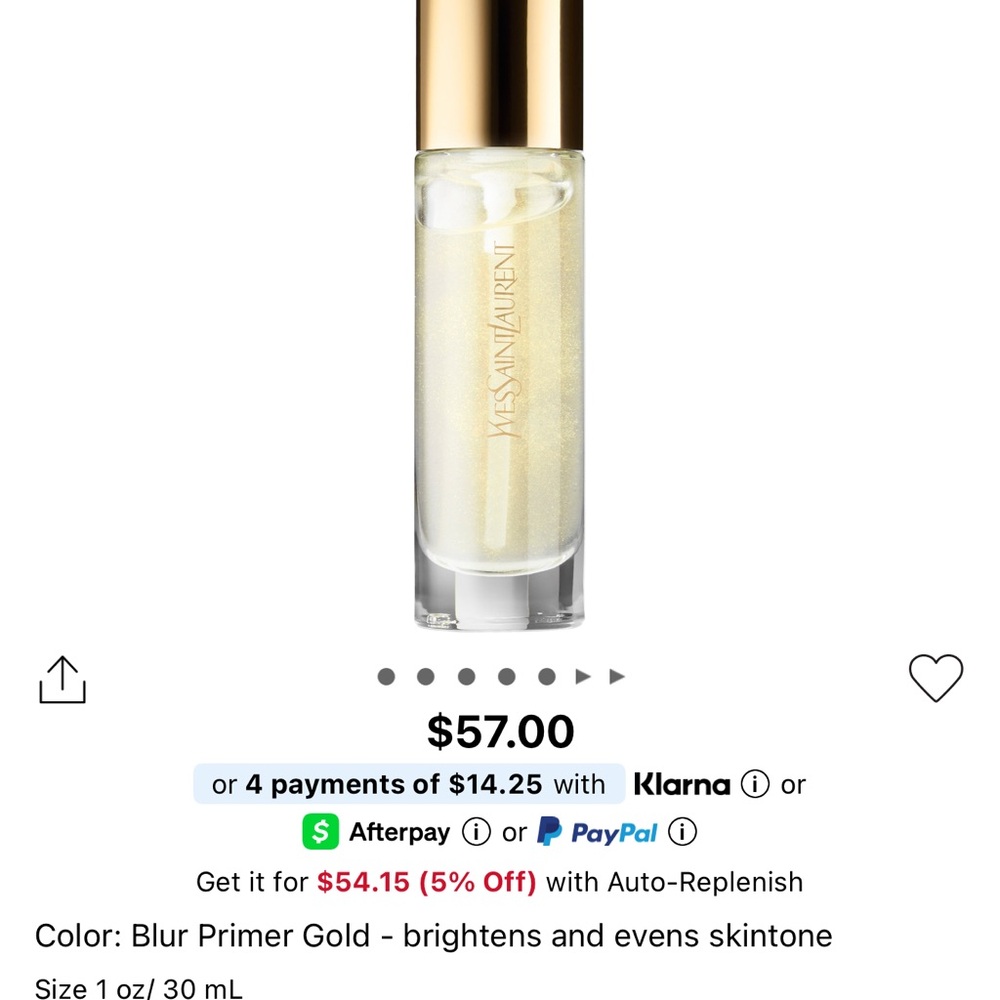 Yves Saint Laurent Touche Éclat Blur Primer with Gold Shimmer